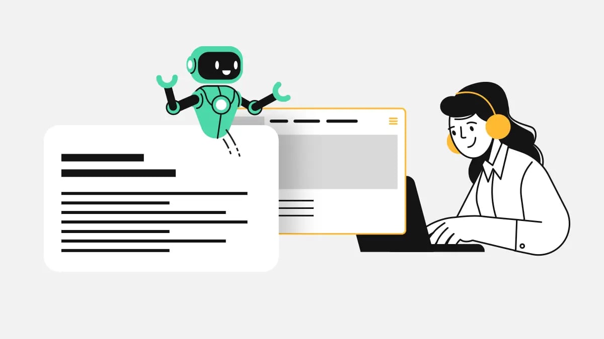 Illustration KI informiert User vor Websitebesuch